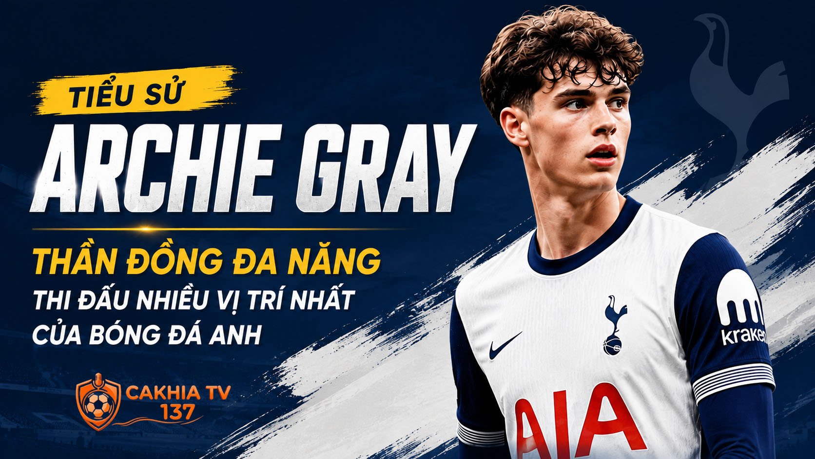 Tiểu sử Archie Gray: Thần đồng đa năng thi đấu nhiều vị trí nhất của bóng đá Anh