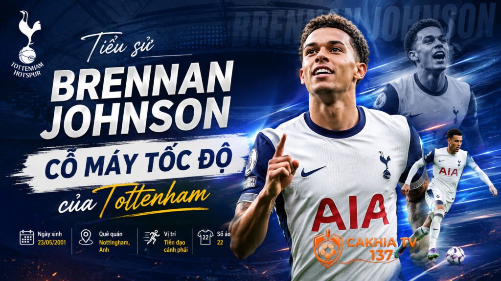 Tiểu sử Brennan Johnson: Cỗ máy tốc độ của Tottenham