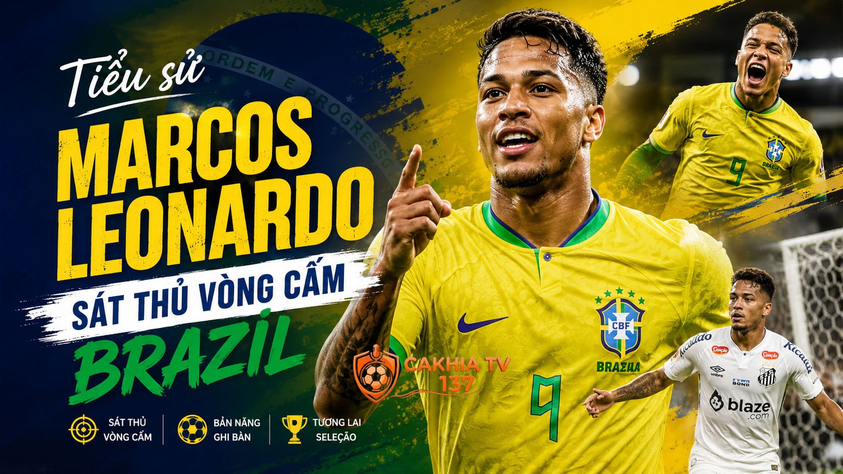 Tiểu sử Marcos Leonardo: Sát thủ vòng cấm Brazil