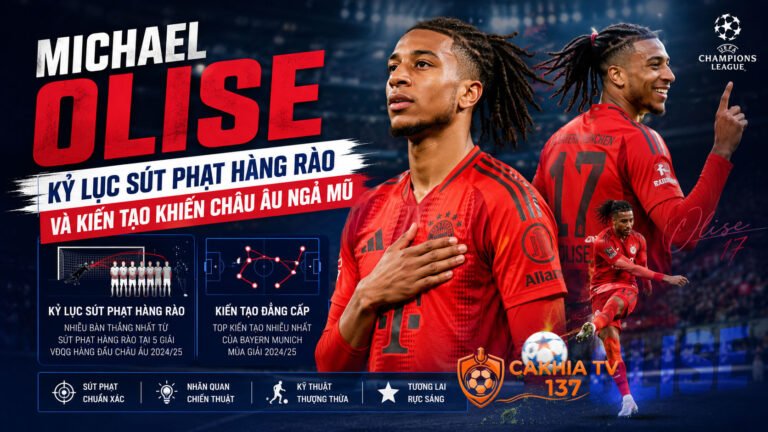 Tiểu sử Michael Olise: Kỷ lục sút phạt hàng rào và kiến tạo khiến châu Âu ngả mũ