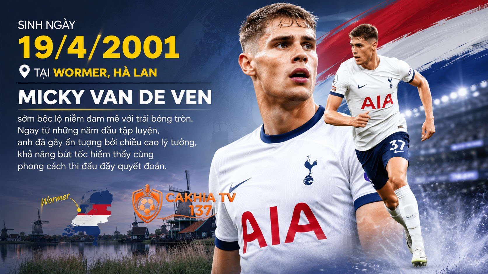 Tiểu sử Micky van de Ven và hành trình từ Hà Lan đến Premier League