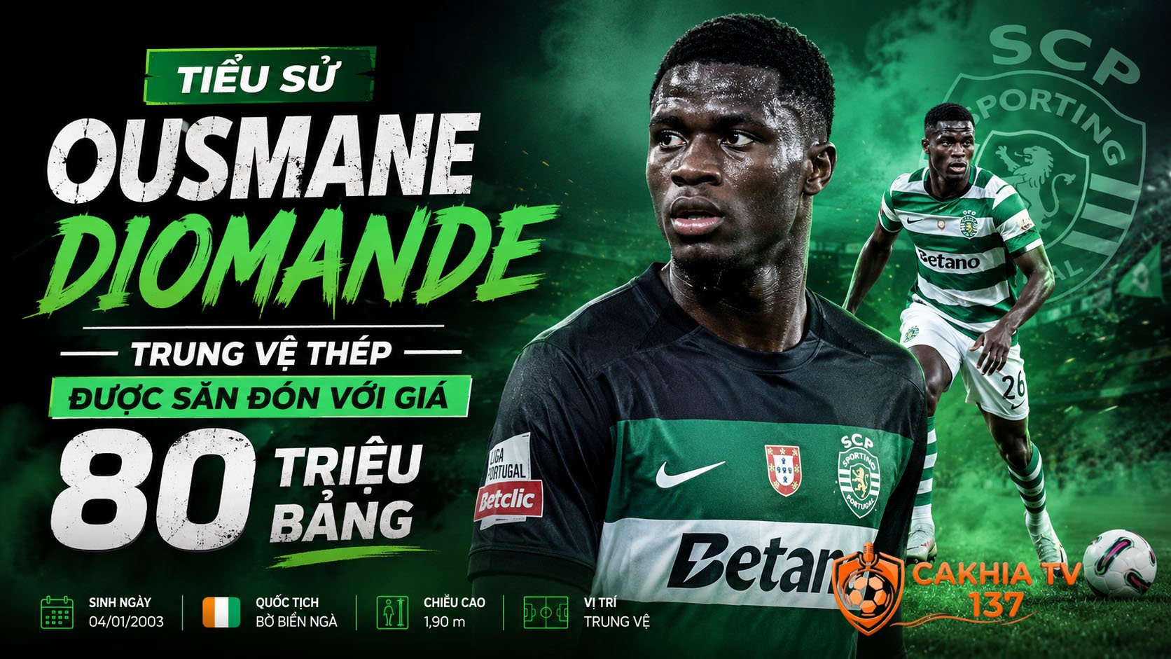 Tiểu sử Ousmane Diomande: Trung vệ thép được săn đón với giá 80 triệu bảng