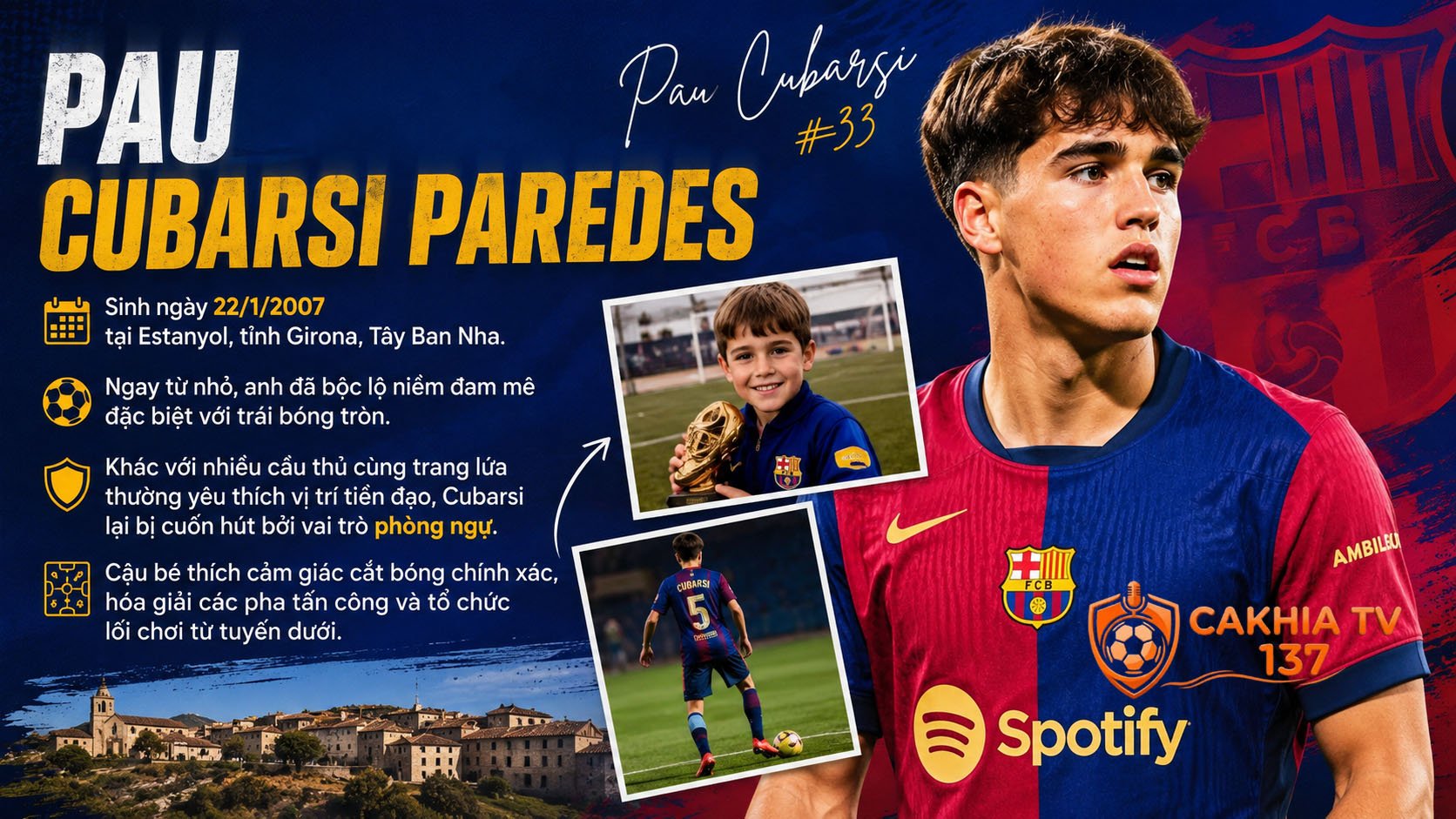 Nhắc đến tiểu sử Pau Cubarsi, người hâm mộ không chỉ nói về một trung vệ trẻ tài năng mà còn nhắc đến hình mẫu cầu thủ trưởng thành từ hệ thống đào tạo danh tiếng La Masia