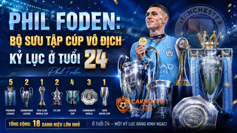 Tiểu sử Phil Foden: Bộ sưu tập cúp vô địch kỷ lục ở tuổi 24