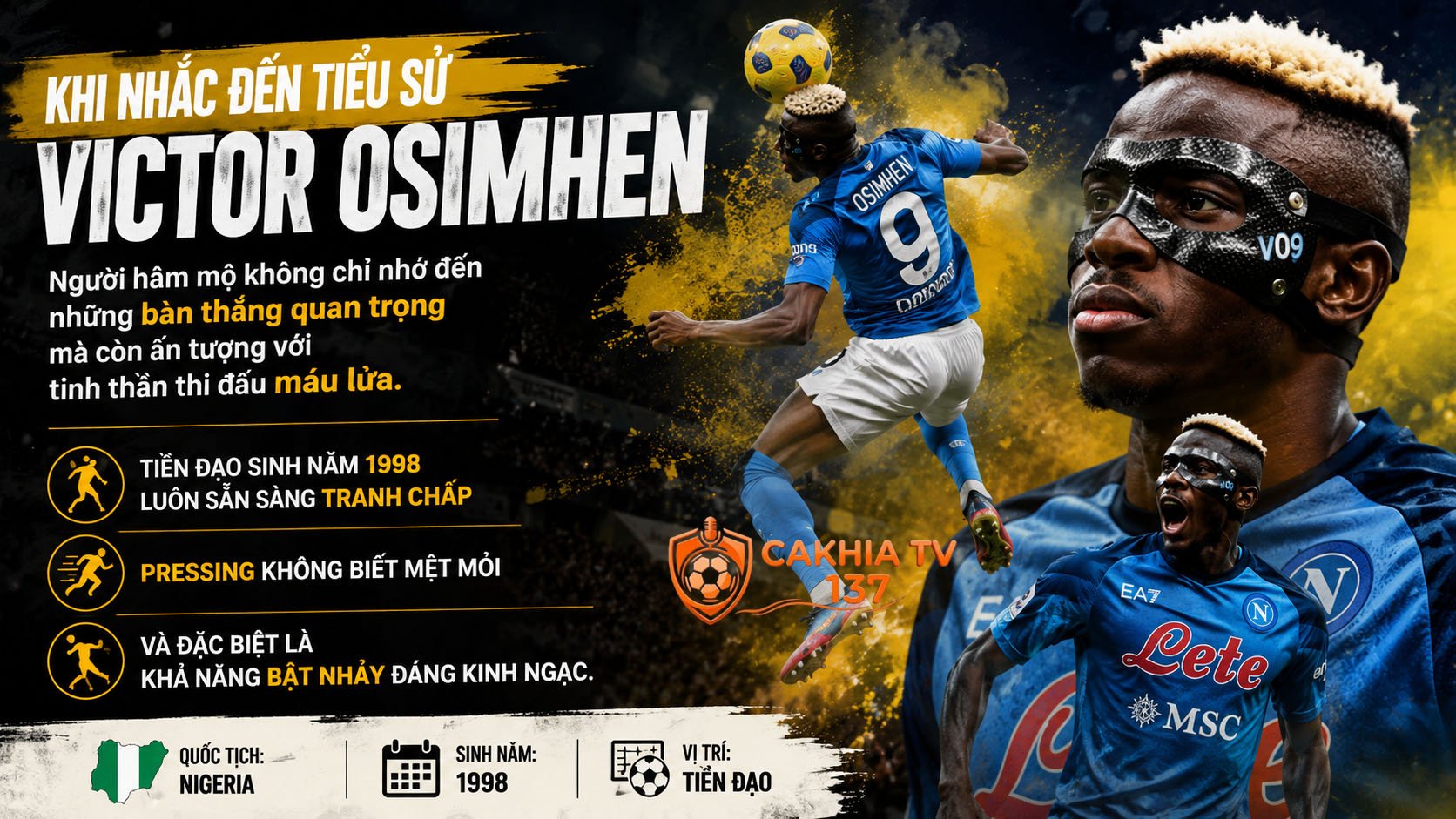 Trong tiểu sử Victor Osimhen, bước ngoặt đầu tiên đến khi anh gia nhập Ultimate Strikers Academy