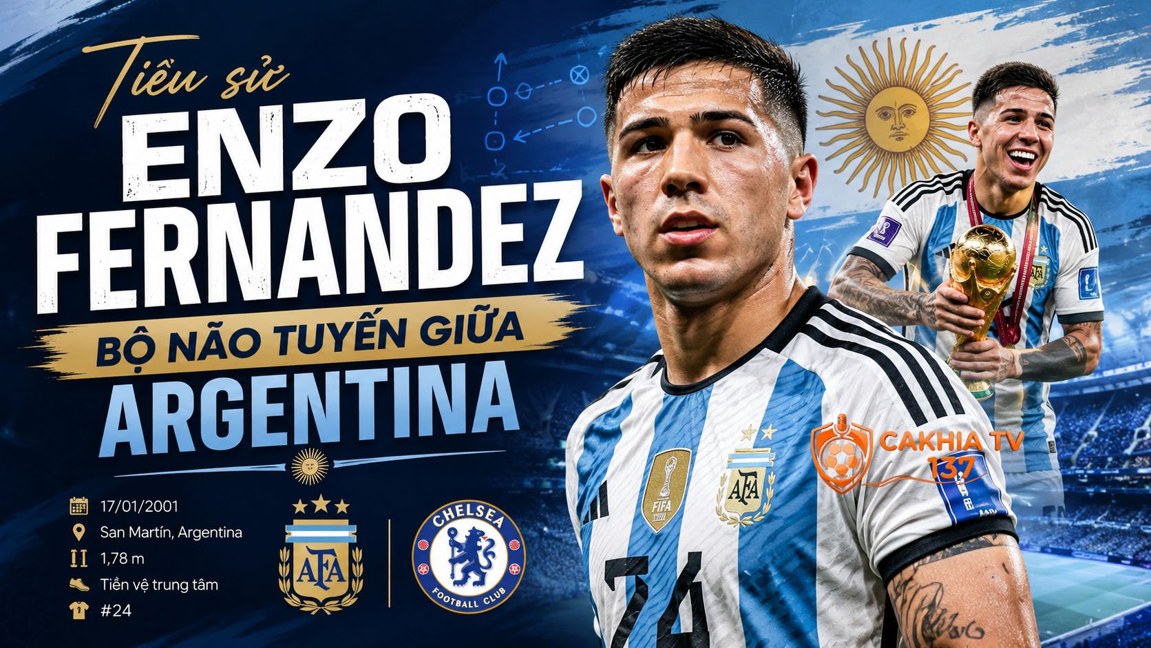 Tiểu sử Enzo Fernandez: Bộ não tuyến giữa Argentina