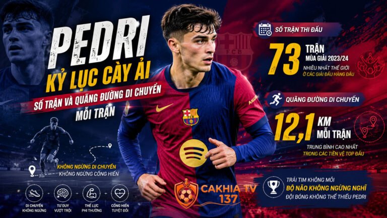 Tiểu sử Pedri: Kỷ lục cày ải số trận và quãng đường di chuyển mỗi trận