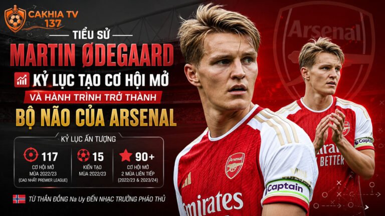 Tiểu sử Martin Odegaard: Kỷ lục tạo cơ hội mở và hành trình trở thành bộ não của Arsenal